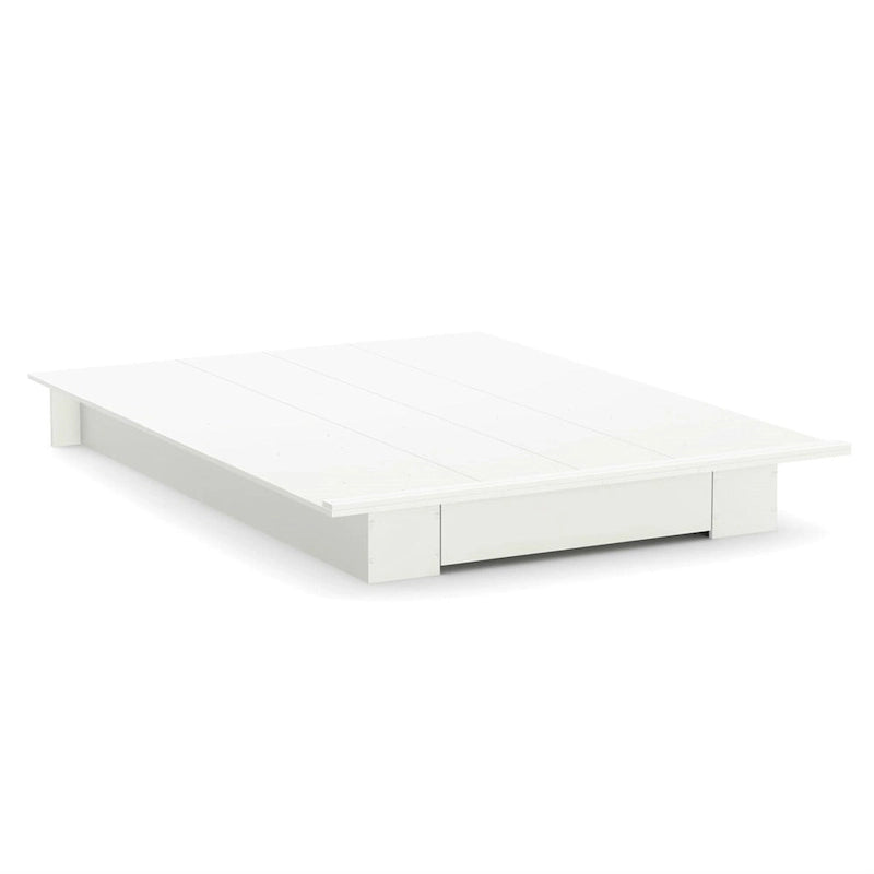 Struttura moderna per letto a piattaforma bianca con cassetto contenitore inferiore