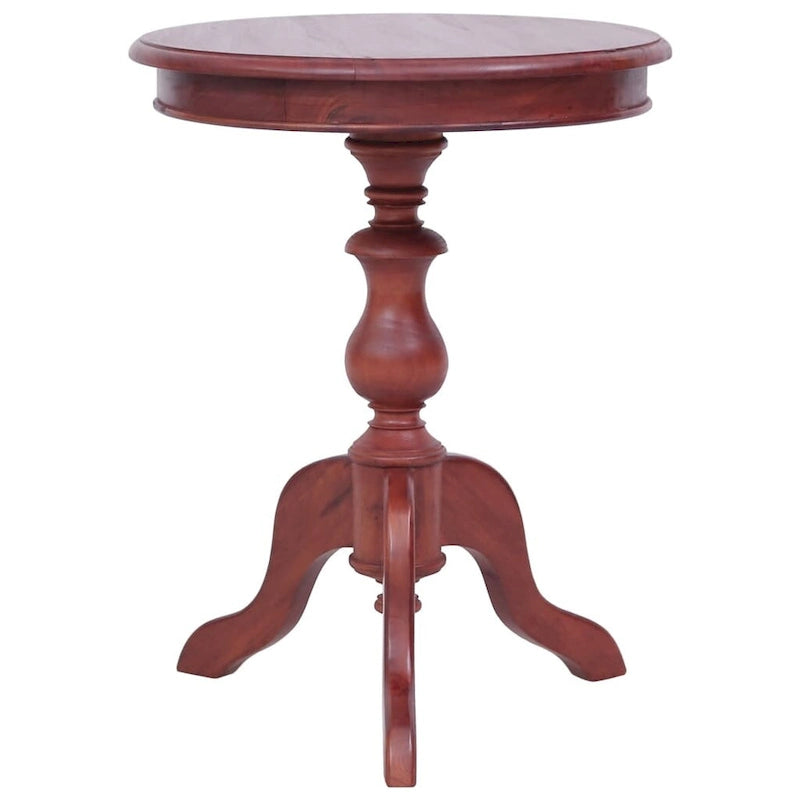 Mesa marrón de 19.7x19.7x25.6 de madera maciza de caoba