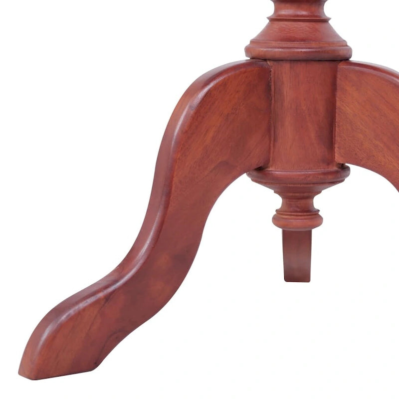 Mesa marrón de 19.7x19.7x25.6 de madera maciza de caoba