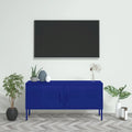 Mobile TV, unità TV, credenza, console TV per casa, mobile multimediale, armadietto in acciaio - 41.3 x 13.8 x 19.7