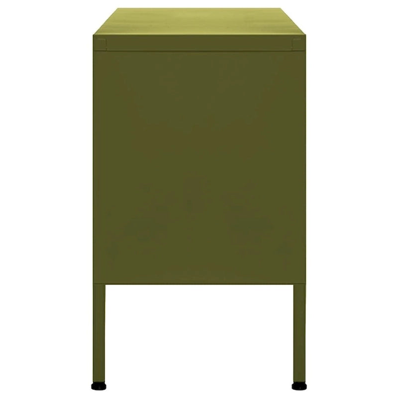 Mobile TV, unità TV, credenza, console TV per casa, mobile multimediale, armadietto in acciaio - 41.3 x 13.8 x 19.7
