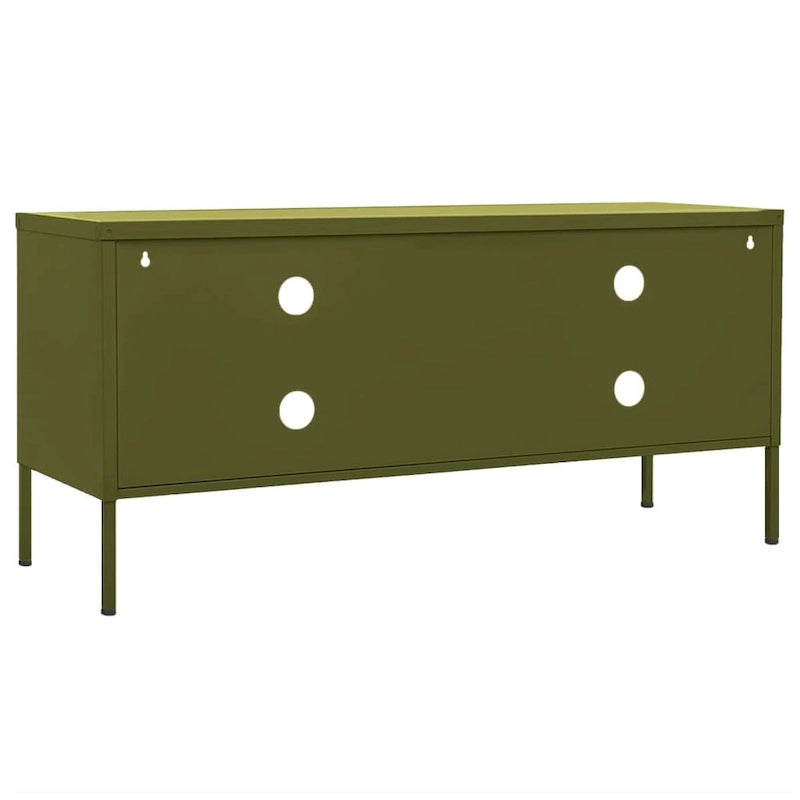 Mobile TV, unità TV, credenza, console TV per casa, mobile multimediale, armadietto in acciaio - 41.3 x 13.8 x 19.7
