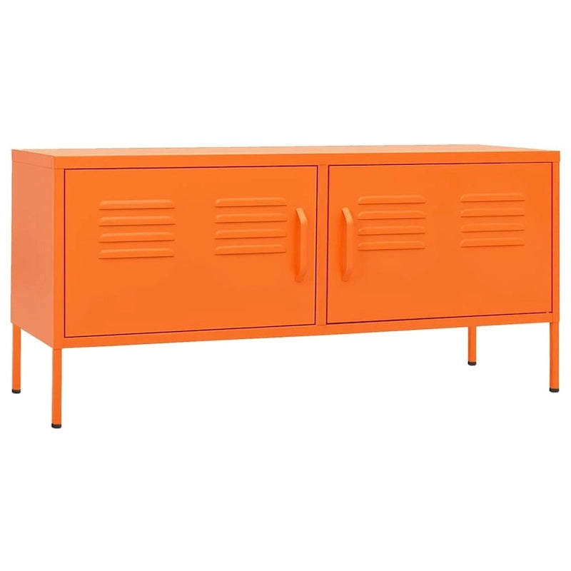 Mobile TV, unità TV, credenza, console TV per casa, mobile multimediale, armadietto in acciaio - 41.3 x 13.8 x 19.7