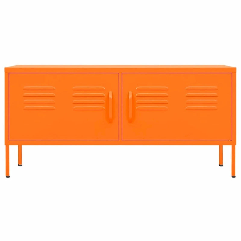 Mobile TV, unità TV, credenza, console TV per casa, mobile multimediale, armadietto in acciaio - 41.3 x 13.8 x 19.7
