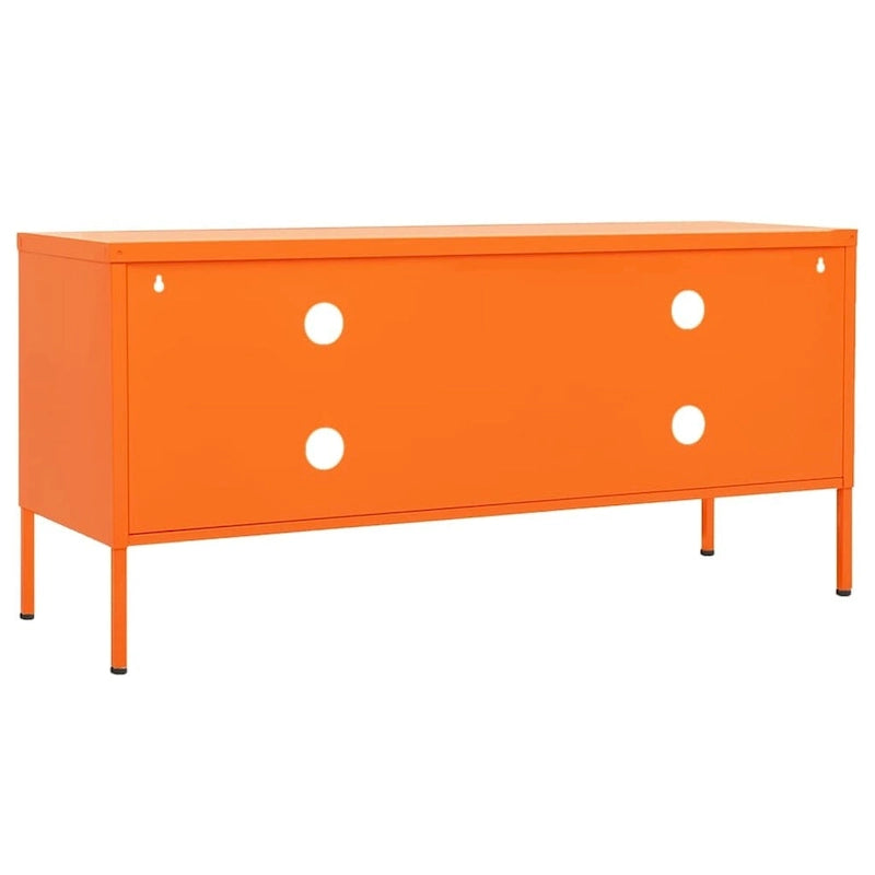 Mobile TV, unità TV, credenza, console TV per casa, mobile multimediale, armadietto in acciaio - 41.3 x 13.8 x 19.7
