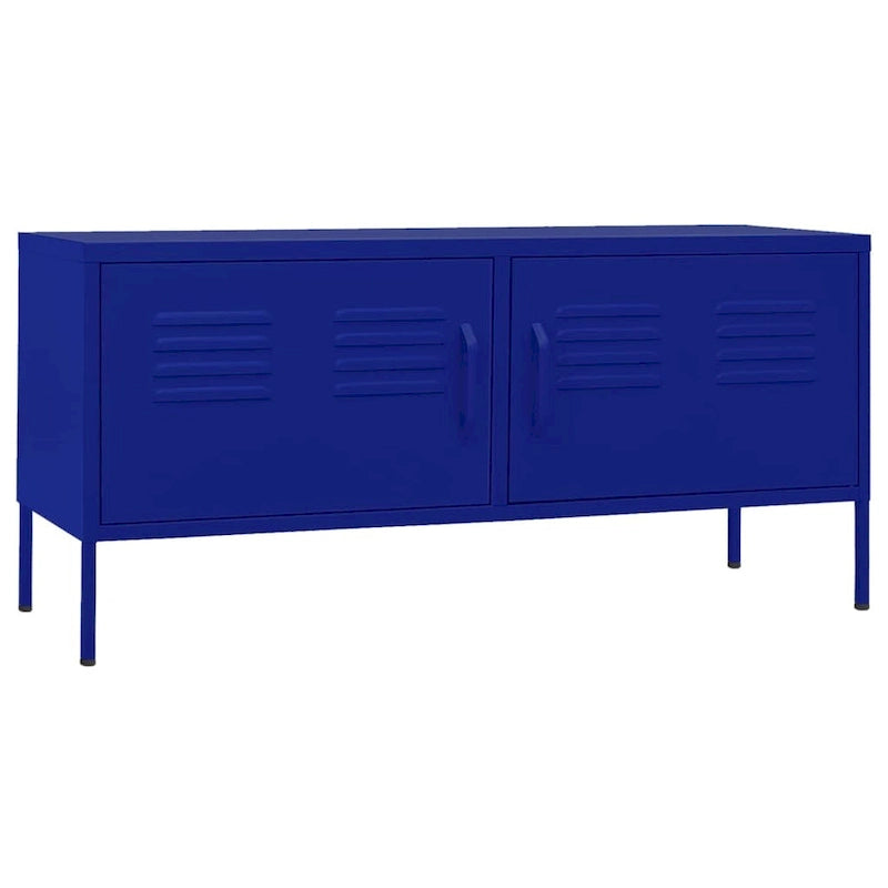 Mobile TV, unità TV, credenza, console TV per casa, mobile multimediale, armadietto in acciaio - 41.3 x 13.8 x 19.7