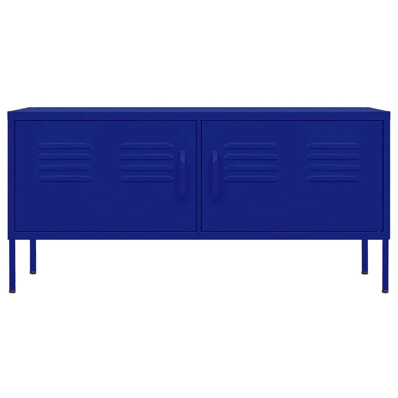 Mobile TV, unità TV, credenza, console TV per casa, mobile multimediale, armadietto in acciaio - 41.3 x 13.8 x 19.7