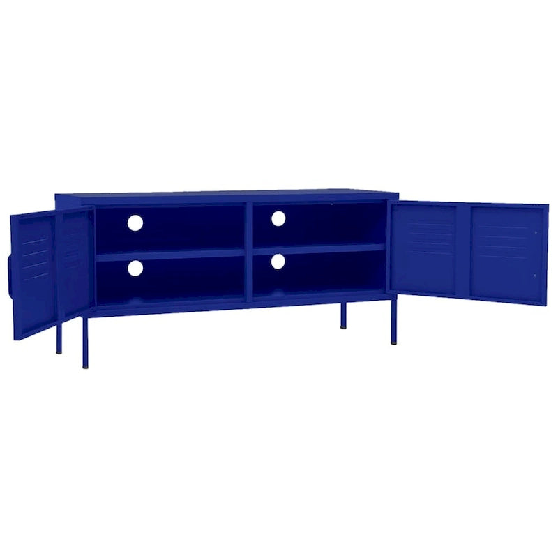 Mobile TV, unità TV, credenza, console TV per casa, mobile multimediale, armadietto in acciaio - 41.3 x 13.8 x 19.7
