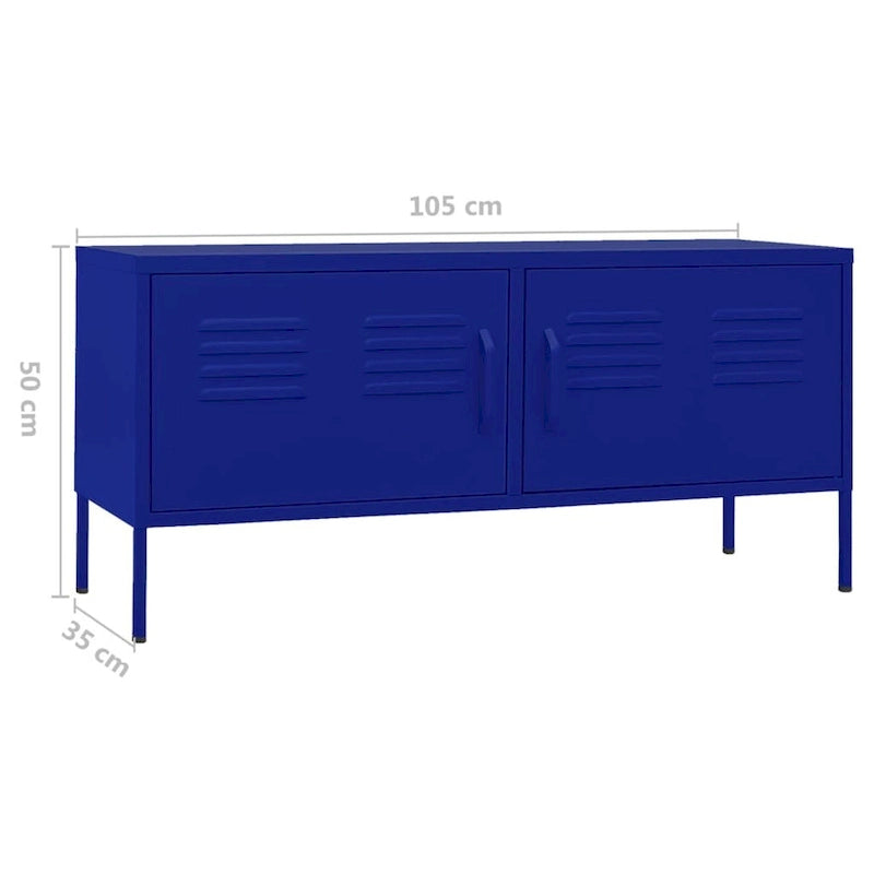Mobile TV, unità TV, credenza, console TV per casa, mobile multimediale, armadietto in acciaio - 41.3 x 13.8 x 19.7
