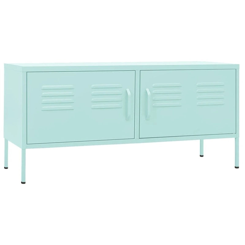 Mobile TV, unità TV, credenza, console TV per casa, mobile multimediale, armadietto in acciaio - 41.3 x 13.8 x 19.7
