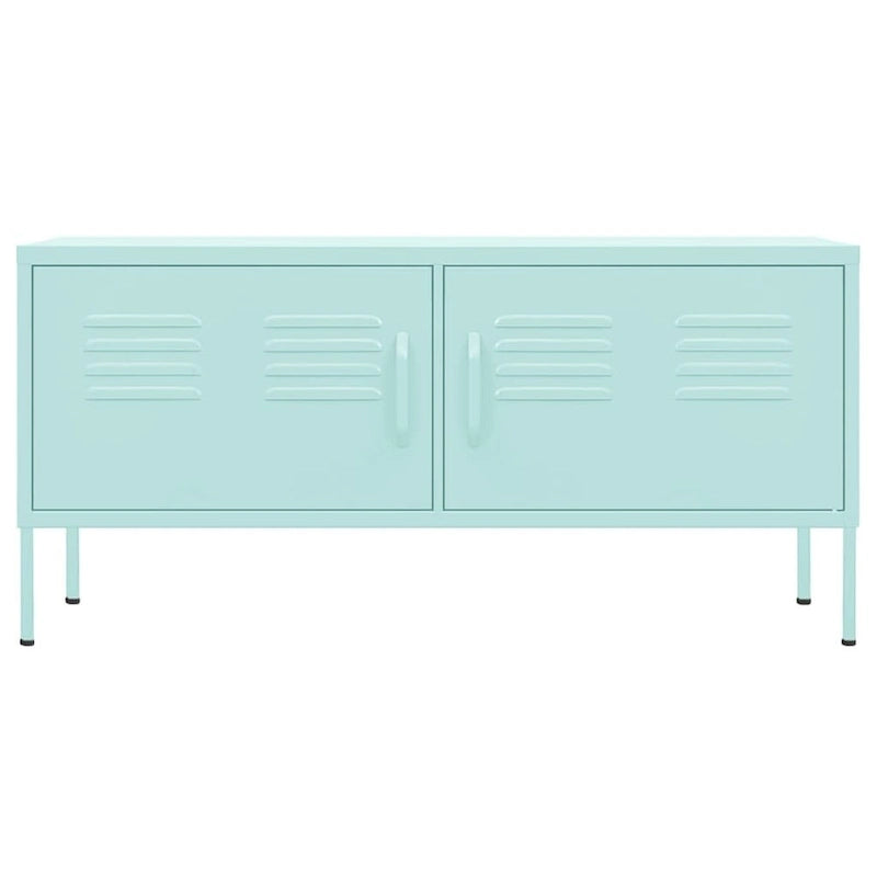 Mobile TV, unità TV, credenza, console TV per casa, mobile multimediale, armadietto in acciaio - 41.3 x 13.8 x 19.7