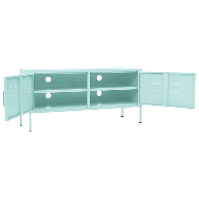 Mobile TV, unità TV, credenza, console TV per casa, mobile multimediale, armadietto in acciaio - 41.3 x 13.8 x 19.7