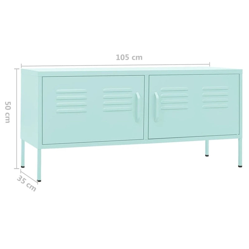 Mobile TV, unità TV, credenza, console TV per casa, mobile multimediale, armadietto in acciaio - 41.3 x 13.8 x 19.7