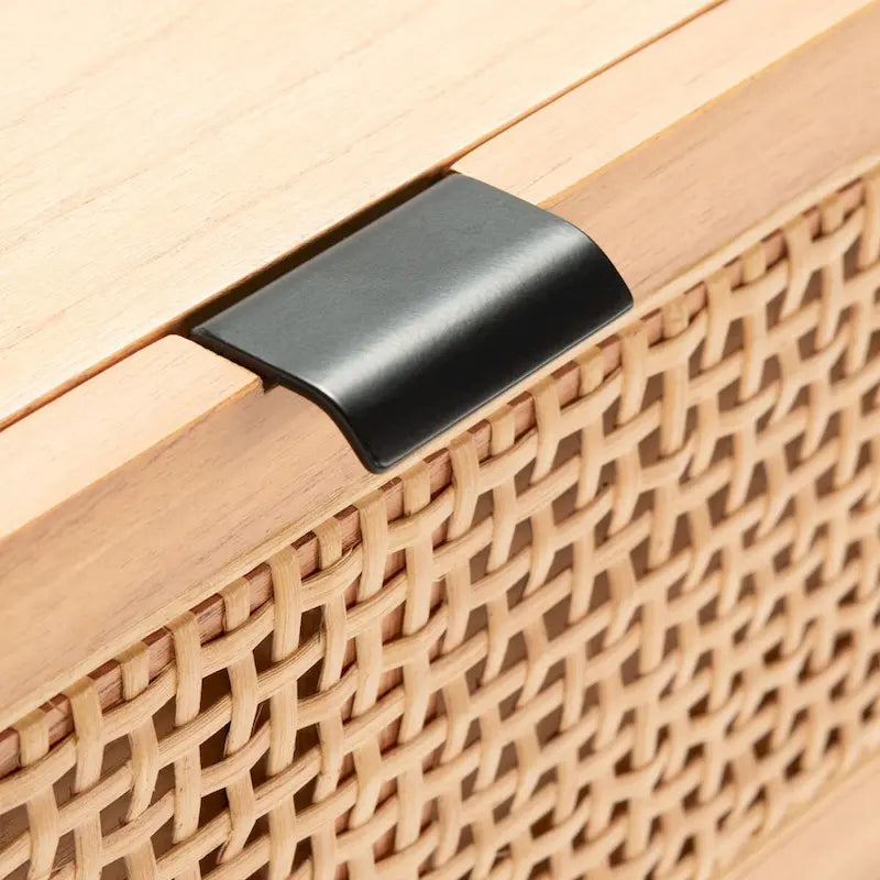 Mesa consola de ratán con 2 cajones - 42 pulgadas de ancho x 14 pulgadas de profundidad x 31 pulgadas de alto - 42Wx14Dx31H