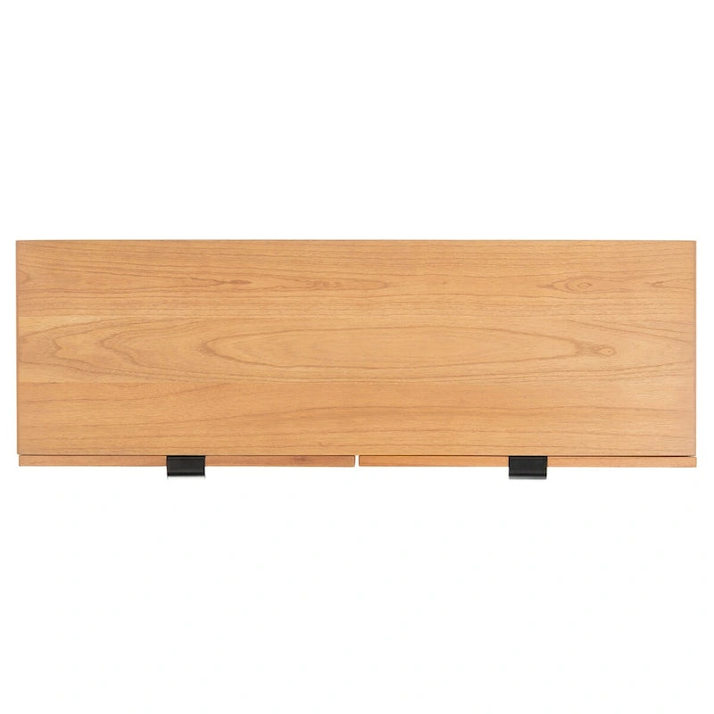 Mesa consola de ratán con 2 cajones - 42 pulgadas de ancho x 14 pulgadas de profundidad x 31 pulgadas de alto - 42Wx14Dx31H