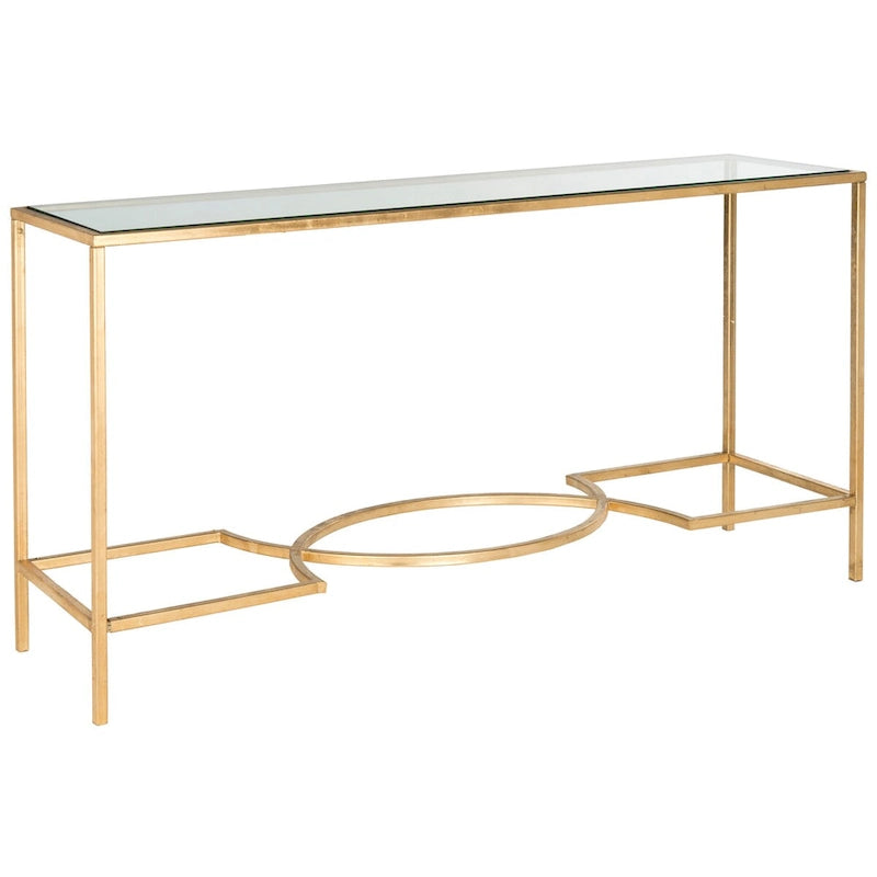 Consola dorada de estilo minimalista - 63 x 16 x 32 - 63Wx16Dx32H