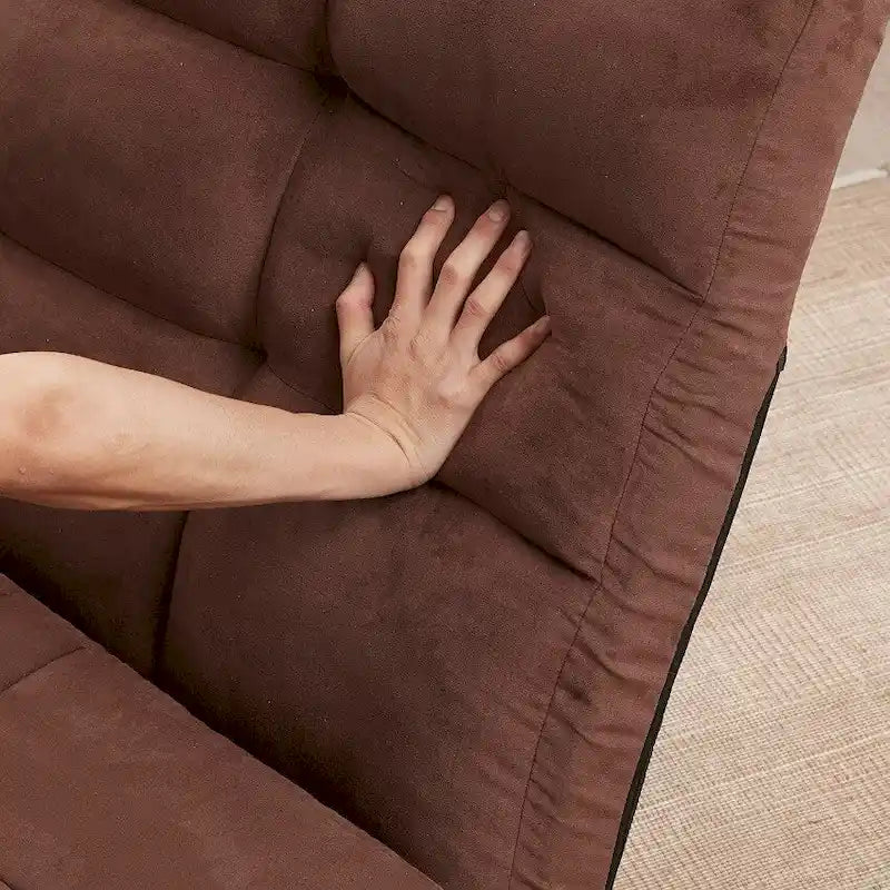 Sofá cama triple plegable, sofá de suelo ajustable con una almohada y 5 posiciones reclinables