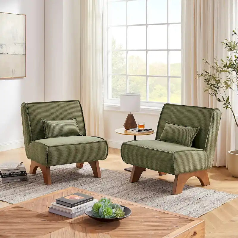 Set di 2 poltrone decorative in poliestere dallo stile rétro