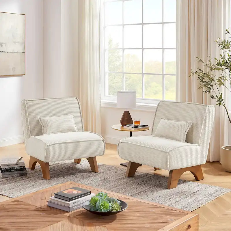 Set di 2 poltrone decorative in poliestere dallo stile rétro