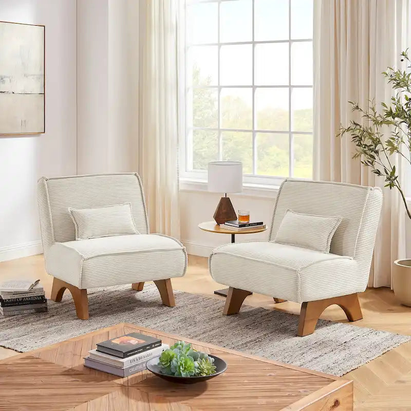 Set di 2 poltrone decorative in poliestere dallo stile rétro