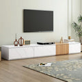 Mueble para TV para televisores de hasta 88, centro de entretenimiento moderno de combinación libre con 4 cajones de almacenamiento