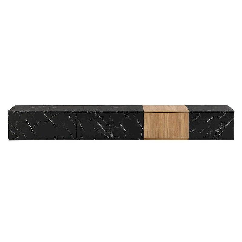 Mueble para TV para televisores de hasta 88, centro de entretenimiento moderno de combinación libre con 4 cajones de almacenamiento