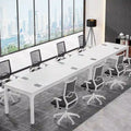 Juego de mesa de conferencias, reuniones y seminarios de 6.5FT para 8-12 personas (juego de 2)