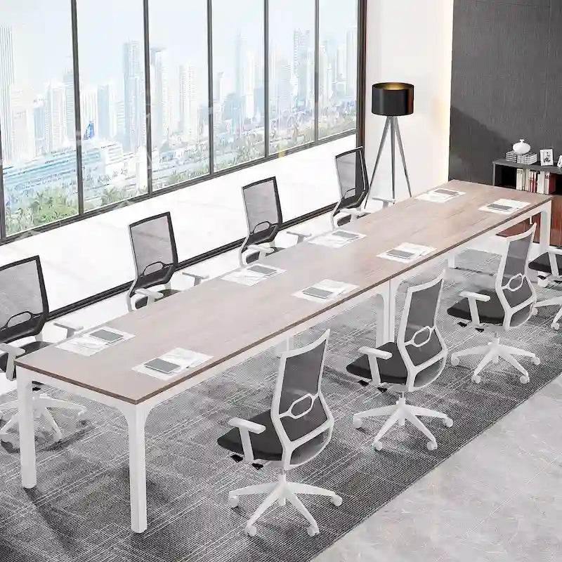 Set da tavolo da conferenza, riunione o seminario business da 6,5 FT per 8-12 persone (set di 2)
