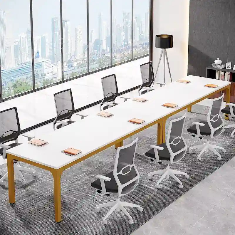 Set da tavolo da conferenza, riunione o seminario business da 6,5 FT per 8-12 persone (set di 2)