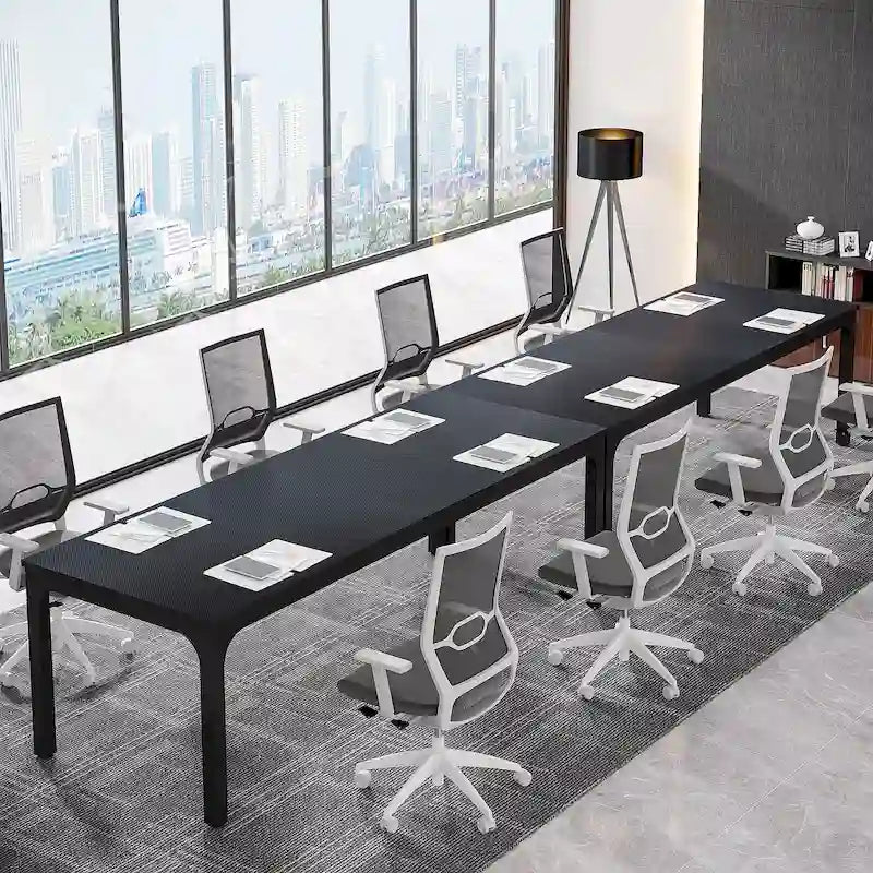 Set da tavolo da conferenza, riunione o seminario business da 6,5 FT per 8-12 persone (set di 2)