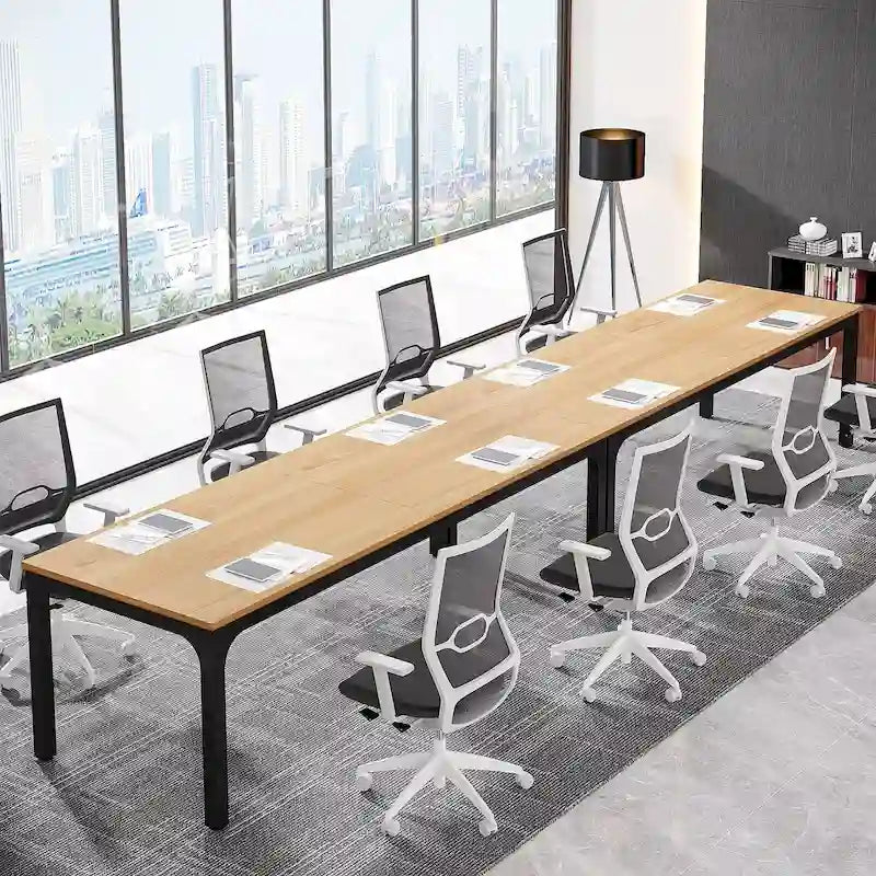 Set da tavolo da conferenza, riunione o seminario business da 6,5 FT per 8-12 persone (set di 2)