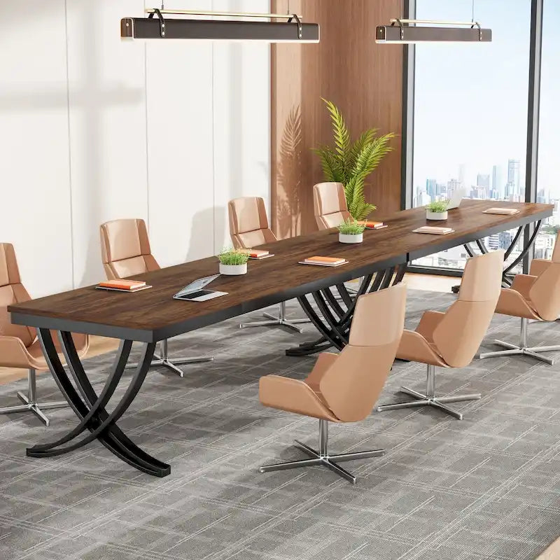 Set da tavolo da conferenza, riunione o seminario business da 6,5 FT per 8-12 persone (set di 2)
