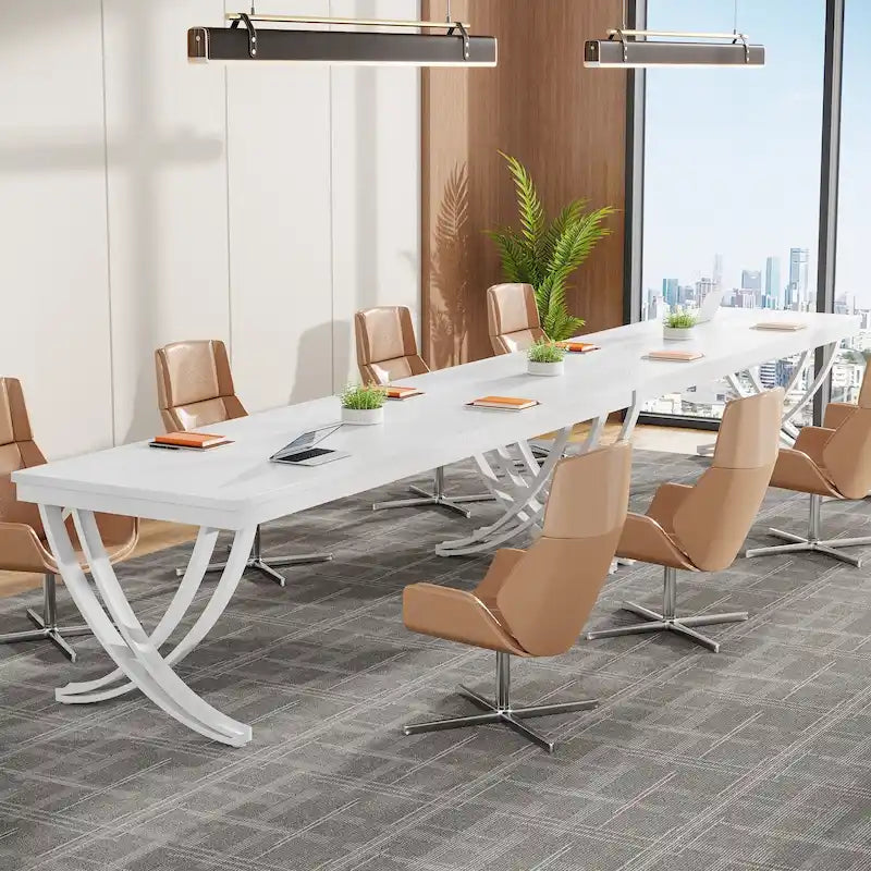 Set da tavolo da conferenza, riunione o seminario business da 6,5 FT per 8-12 persone (set di 2)