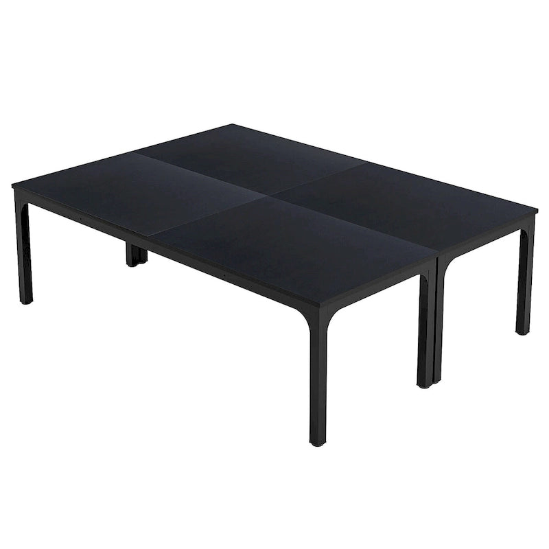 Juego de mesa de conferencias, reuniones y seminarios de 6.5FT para 8-12 personas (juego de 2)