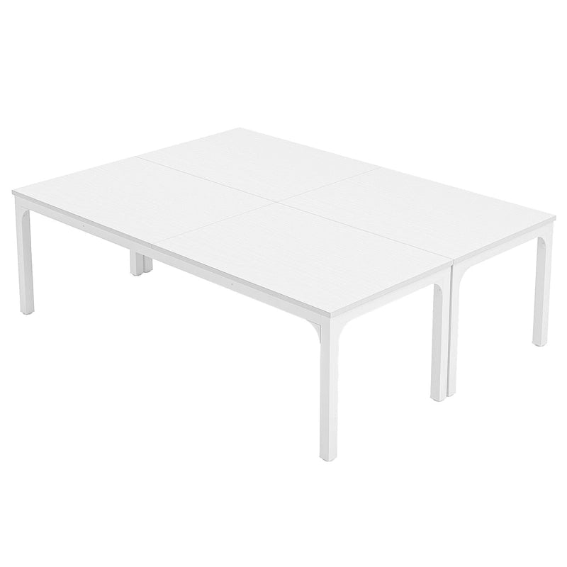 Juego de mesa de conferencias, reuniones y seminarios de 6.5FT para 8-12 personas (juego de 2)