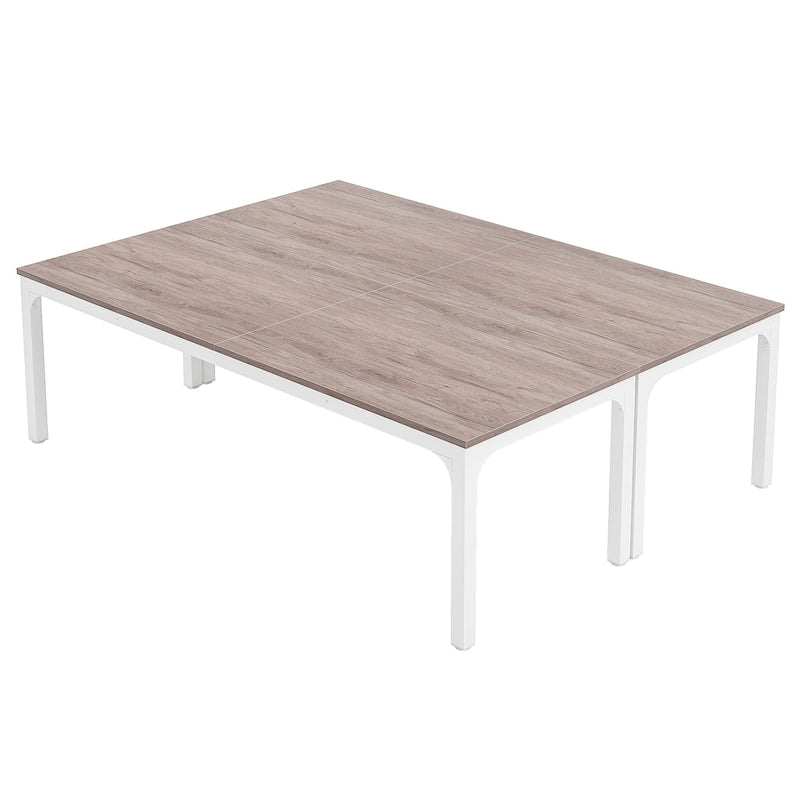 Juego de mesa de conferencias, reuniones y seminarios de 6.5FT para 8-12 personas (juego de 2)