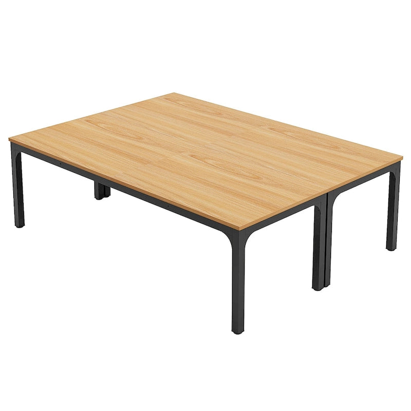 Juego de mesa de conferencias, reuniones y seminarios de 6.5FT para 8-12 personas (juego de 2)