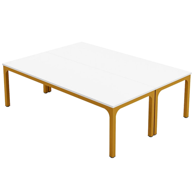 Juego de mesa de conferencias, reuniones y seminarios de 6.5FT para 8-12 personas (juego de 2)