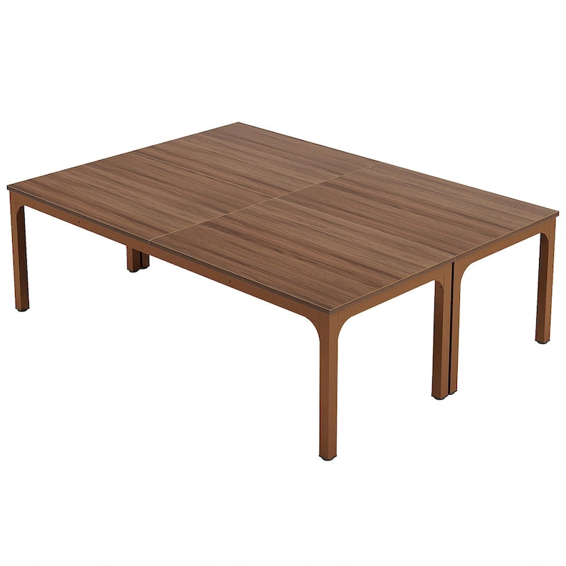 Juego de mesa de conferencias, reuniones y seminarios de 6.5FT para 8-12 personas (juego de 2)