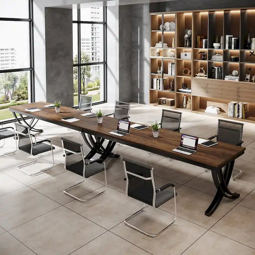 Set da tavolo da conferenza, riunione o seminario business da 6,5 FT per 8-12 persone (set di 2)