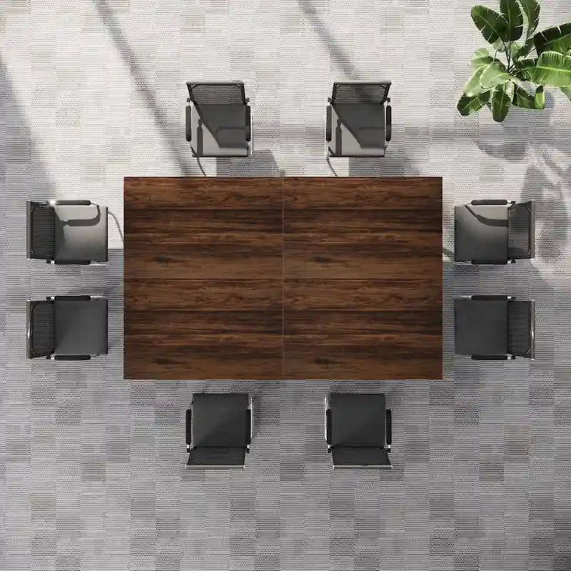 Juego de mesa de conferencias, reuniones y seminarios de 6.5FT para 8-12 personas (juego de 2)