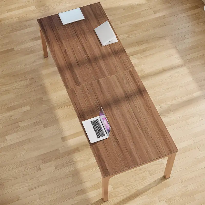 Juego de mesa de conferencias, reuniones y seminarios de 6.5FT para 8-12 personas (juego de 2)