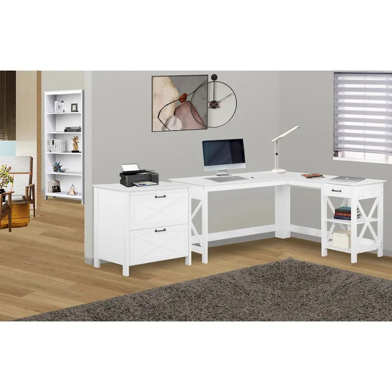 Minimalistyczna szafka na dokumenty z 2 szufladami