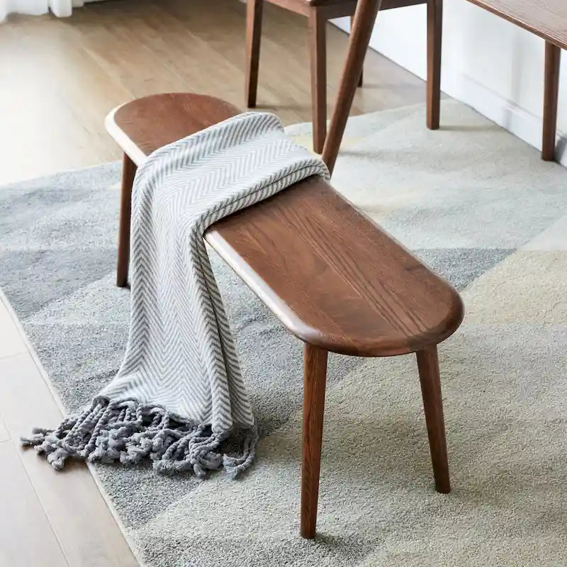 Madera de roble natural para banco de comedor, banco para mesa y banco para sala