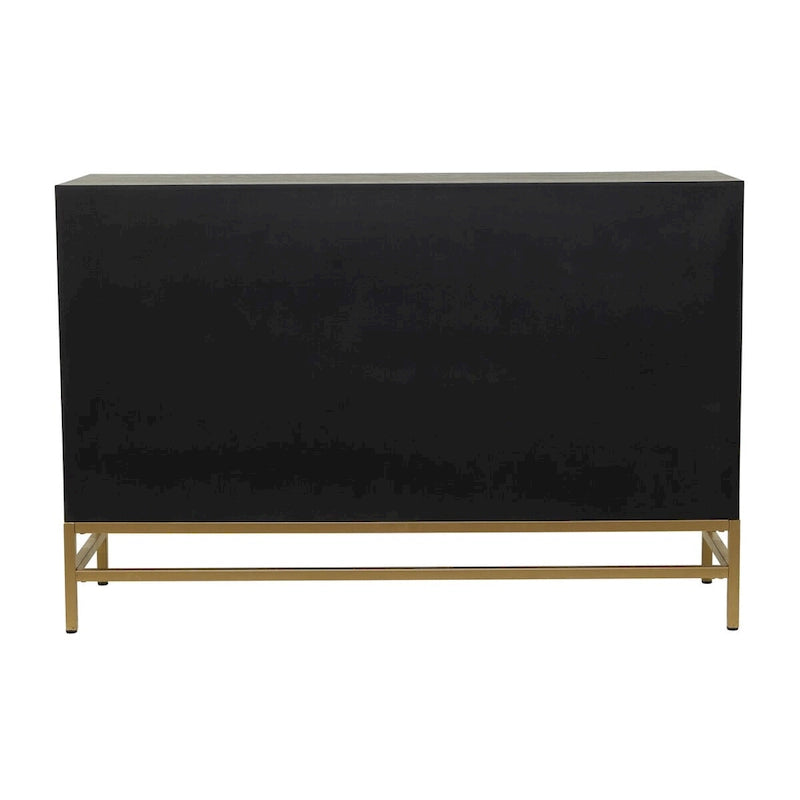Armario de madera para habitación con frente de espejo - dorado o negro