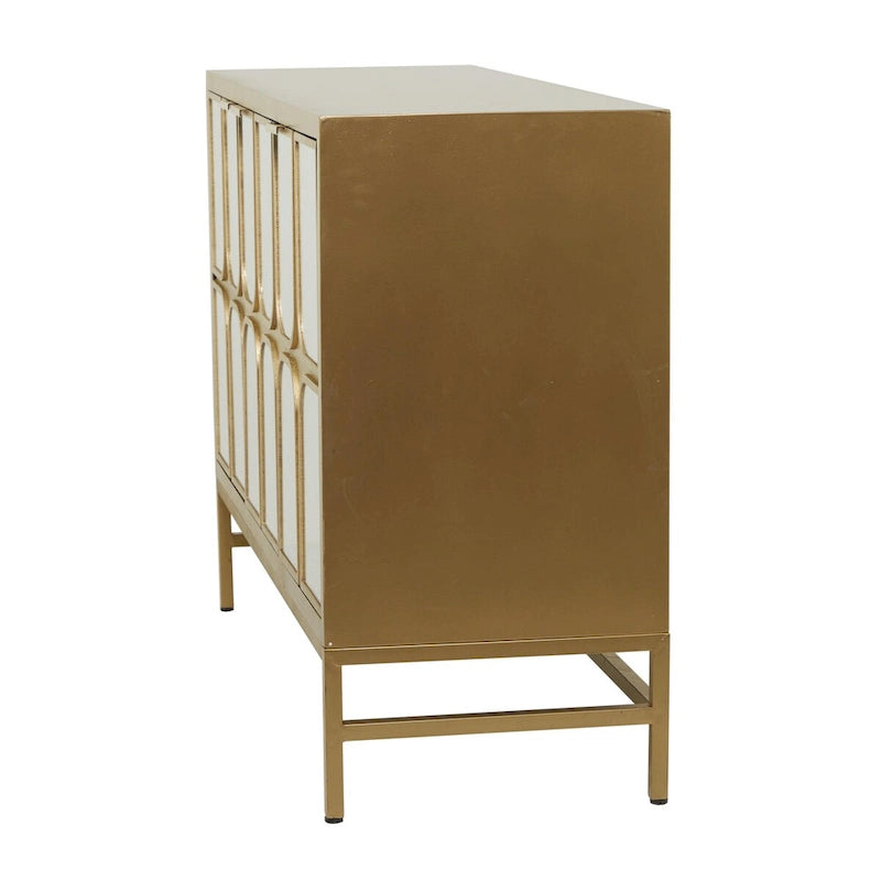 Armario de madera para habitación con frente de espejo - dorado o negro